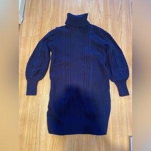 Gap Navy Blue Braided Sweater Dress